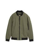 TOM TAILOR DENIM Herren Bomberjacke mit Taschen, grün, Uni, Gr. L