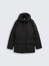 TOM TAILOR Herren Arctic Parka mit abnehmbarer Kapuze, schwarz, Uni, Gr. XXL