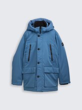 TOM TAILOR Herren Arctic Parka mit abnehmbarer Kapuze, blau, Uni, Gr. XXL