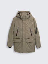 TOM TAILOR Herren Arctic Parka mit abnehmbarer Kapuze, grün, Uni, Gr. XXL