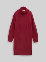 TOM TAILOR Damen Loose Fit Strickkleid, rot, Meliert, Gr. 46
