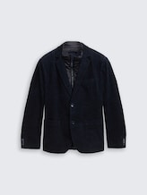 TOM TAILOR Herren 2-in-1 Cord Sakko mit herausnehmbarem Einsatz, blau, Uni, Gr. 48