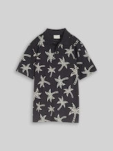 TOM TAILOR Jungen Poloshirt mit Palmen, grau, Palmenprint, Gr. 152