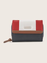 TOM TAILOR Damen TTJUNA Portemonnaie mit Colour-Blocking, blau, Colour Blocking, Gr. ONESIZE