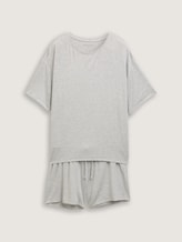 TOM TAILOR Damen Basic Pyjama-Set, grau, Meliert, Gr. XL/42