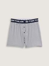 TOM TAILOR Damen Pyjama-Shorts mit Streifenmuster, blau, Gestreift, Gr. 34