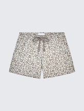 TOM TAILOR Damen Pyjama-Shorts mit Leo-Print, grau, Animalprint, Gr. S/36