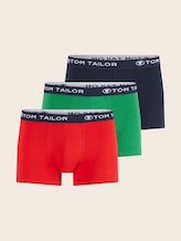 TOM TAILOR Herren Kurze Boxershorts im 3er-Pack, rot, Uni, Gr. XXL/8