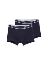 TOM TAILOR Herren Kurze Boxershorts im 2er-Pack, blau, Uni, Gr. S/4
