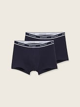 TOM TAILOR Herren Kurze Boxershorts im 2er-Pack, blau, Uni, Gr. XXL/8