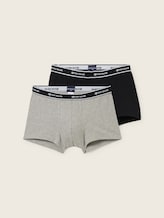 TOM TAILOR Herren Kurze Boxershorts im 2er-Pack, grau, Uni, Gr. M/5