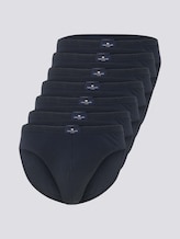 TOM TAILOR Herren Slips aus Baumwolle im 7er-Pack, blau, Uni, Gr. M/5