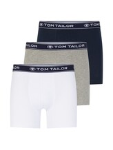 TOM TAILOR Herren Mittellange Boxershorts im 3er-Pack, grau, Uni, Gr. M/5