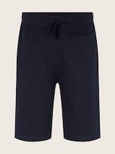 TOM TAILOR Herren Pyjama-Shorts aus Jersey-Material, blau, Logo Print, Gr. 48/S