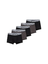 TOM TAILOR Herren Kurze Boxershorts im 5er-Pack, schwarz, Uni, Gr. 4