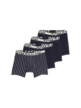 TOM TAILOR Herren Mittellange Boxershorts im 4er-Pack, blau, Gestreift, Gr. S/4