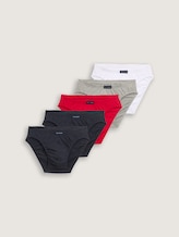 TOM TAILOR Herren Slips aus Baumwolle im 5er-Pack, weiß, Uni, Gr. S/4