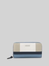 TOM TAILOR Damen TTJUNA Portemonnaie mit Colour Blocking, blau, Uni, Gr. ONESIZE