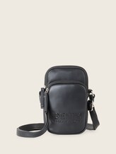 TOM TAILOR DENIM Damen TTMAXIME Smartphone Tasche mit Logo-Print, schwarz, Uni, Gr. ONESIZE