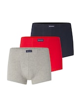 TOM TAILOR Herren Kurze Boxershorts im 3er-Pack, blau, Uni, Gr. S/4