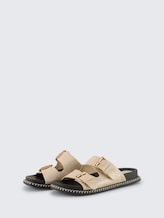 TOM TAILOR Damen Flache Sandalen mit Gold-Akzent, gold, Uni, Gr. 36