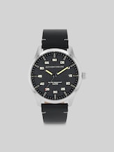 TOM TAILOR Herren Armbanduhr silber - Ziffernblatt schwarz mit 40mm, silber, Gr. ONESIZE