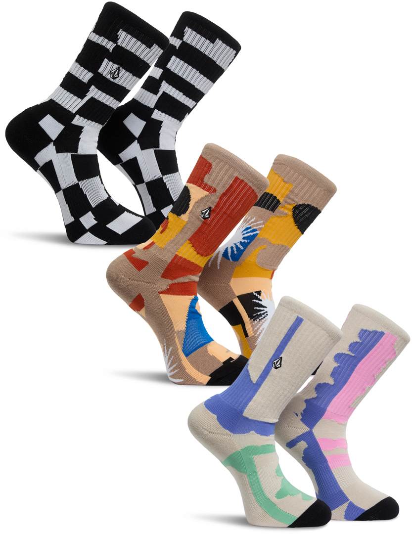 VOLCOM PRINT MIXER 3er-Pack Socken 2027 multi