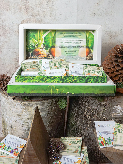 BIO-Frische-Box mit 30 Saatgutbeuteln