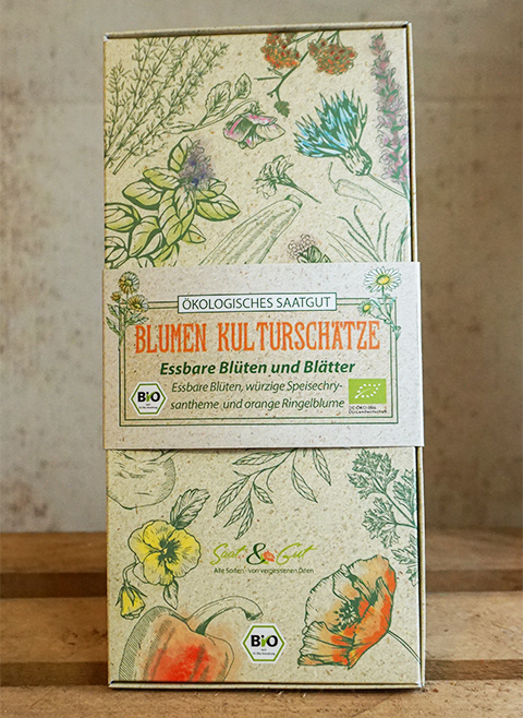 BIO-Saatgut Geschenk-Box Essbare Bl?ten & Bl?tter