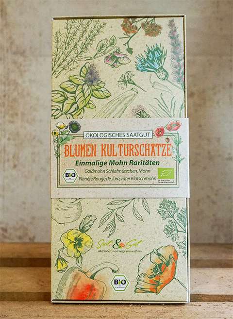 BIO-Saatgut Geschenk-Box Einmalige Mohn Rarit?ten