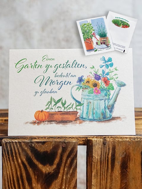 Saat-Gru?karte 'Gie?kanne'
