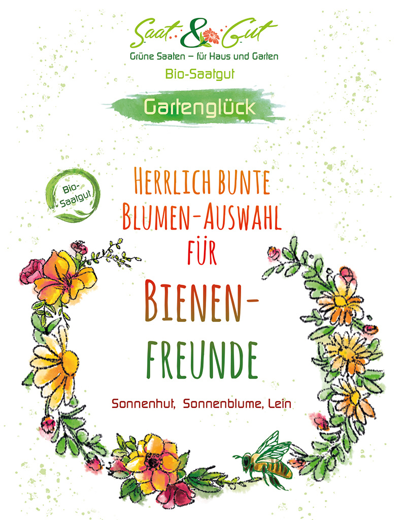 BIO-Saatgut Geschenk-T?te 'Herrlich bunte Blumen-Auswahl f. Bienenfreunde'