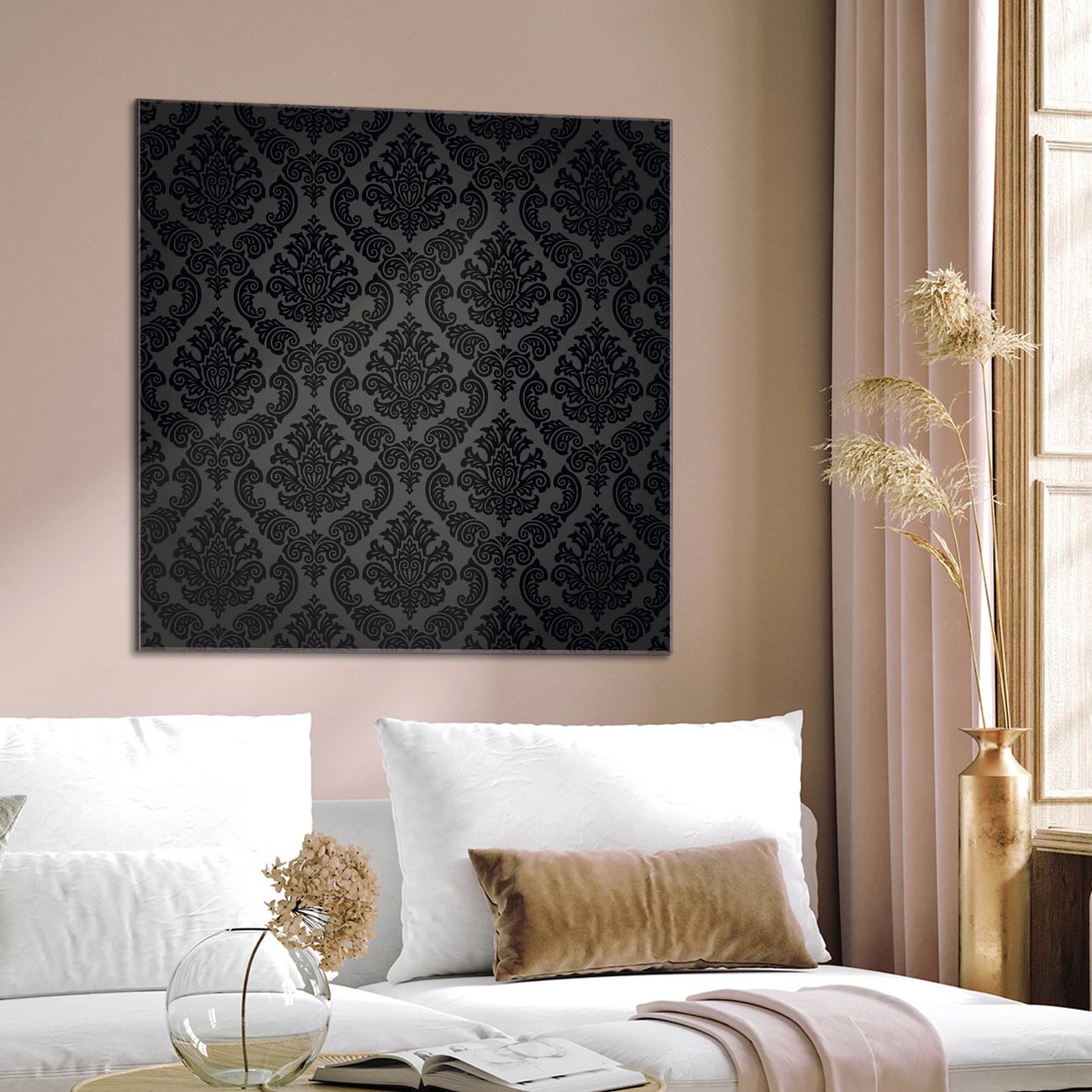 banjado Glas Magnettafel Black Deluxe 30 x 30 cm rahmenlos & hochwertig, Quadratisch, magnetisch & beschreibbar, 4mm starkes ESG Glas