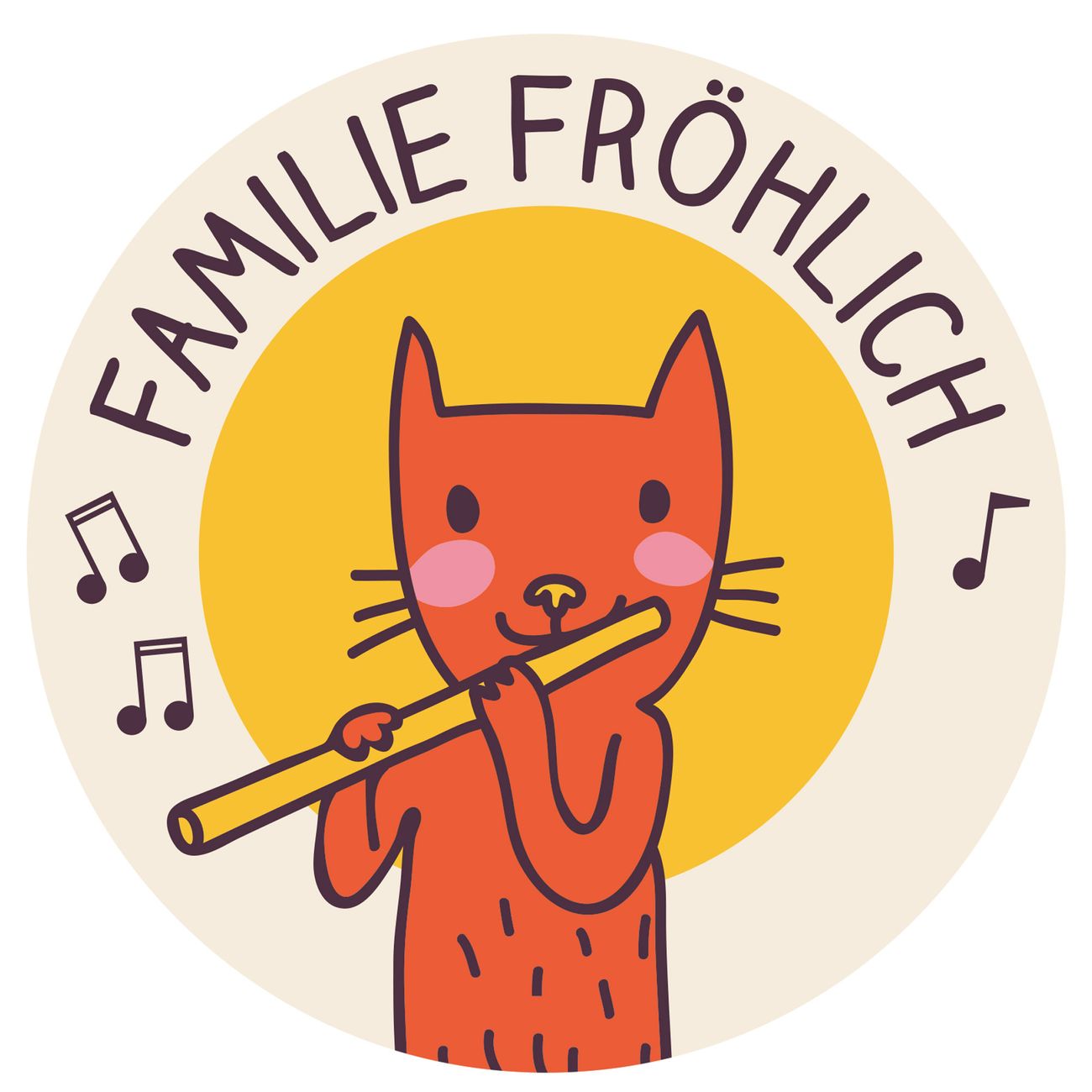 Briefkasten Selbstklebendes Namensschild Katzenmusik