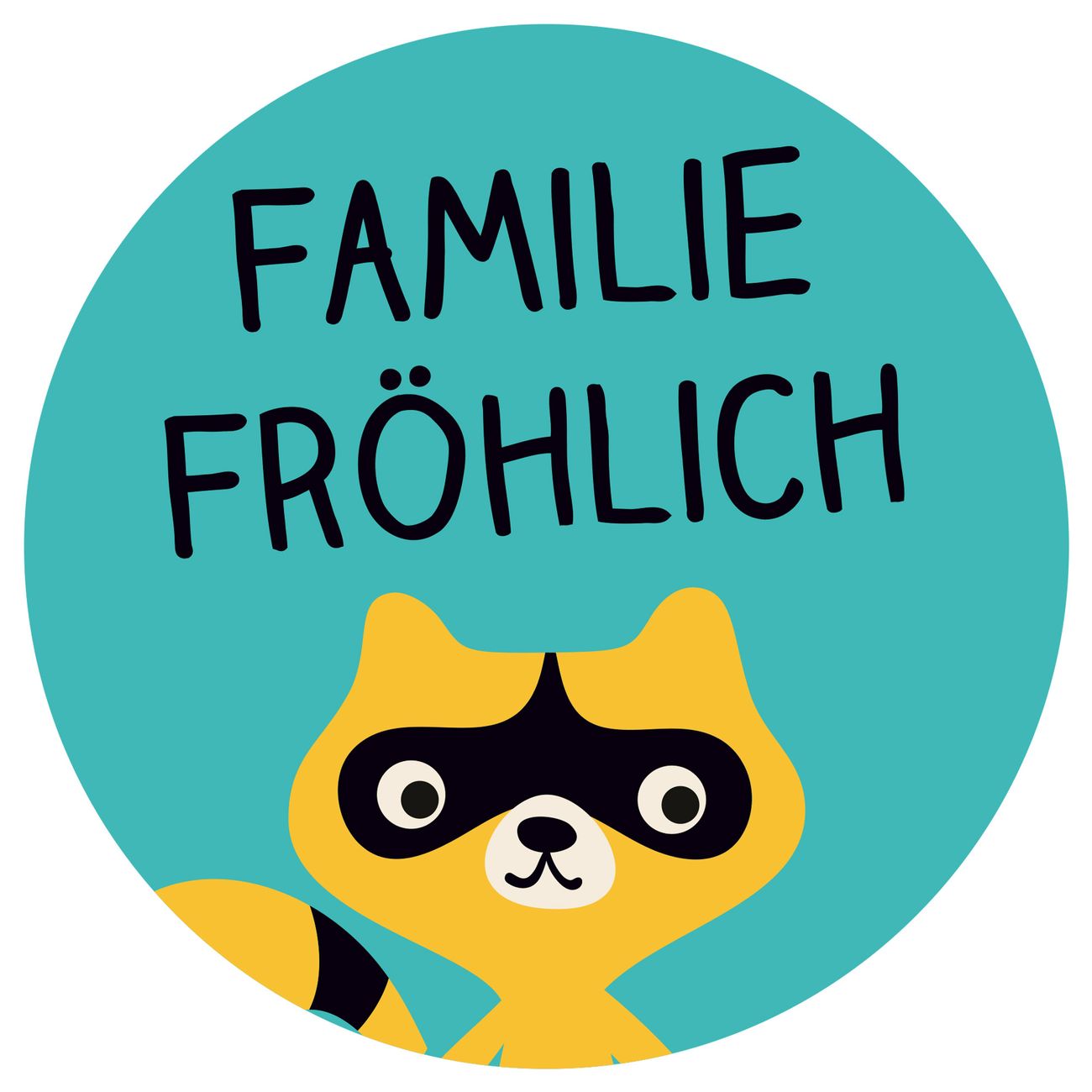 Briefkasten Selbstklebendes Namensschild Waschbär