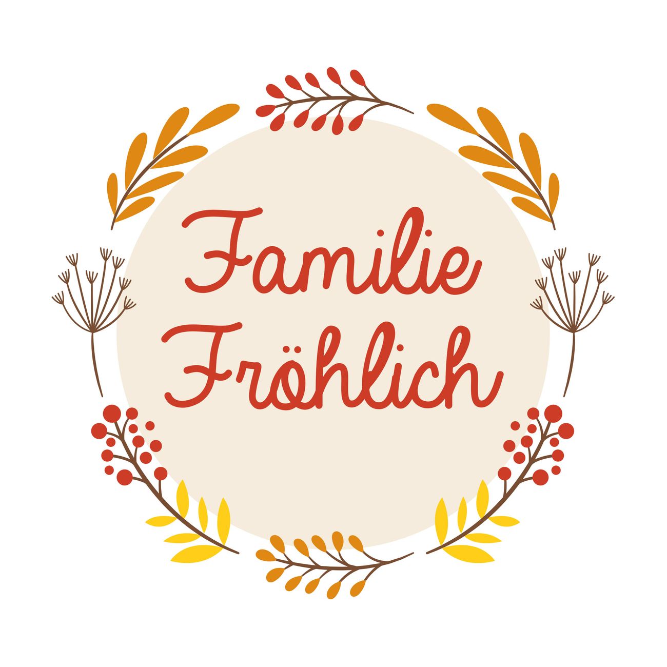 Briefkasten Selbstklebendes Namensschild Herbst