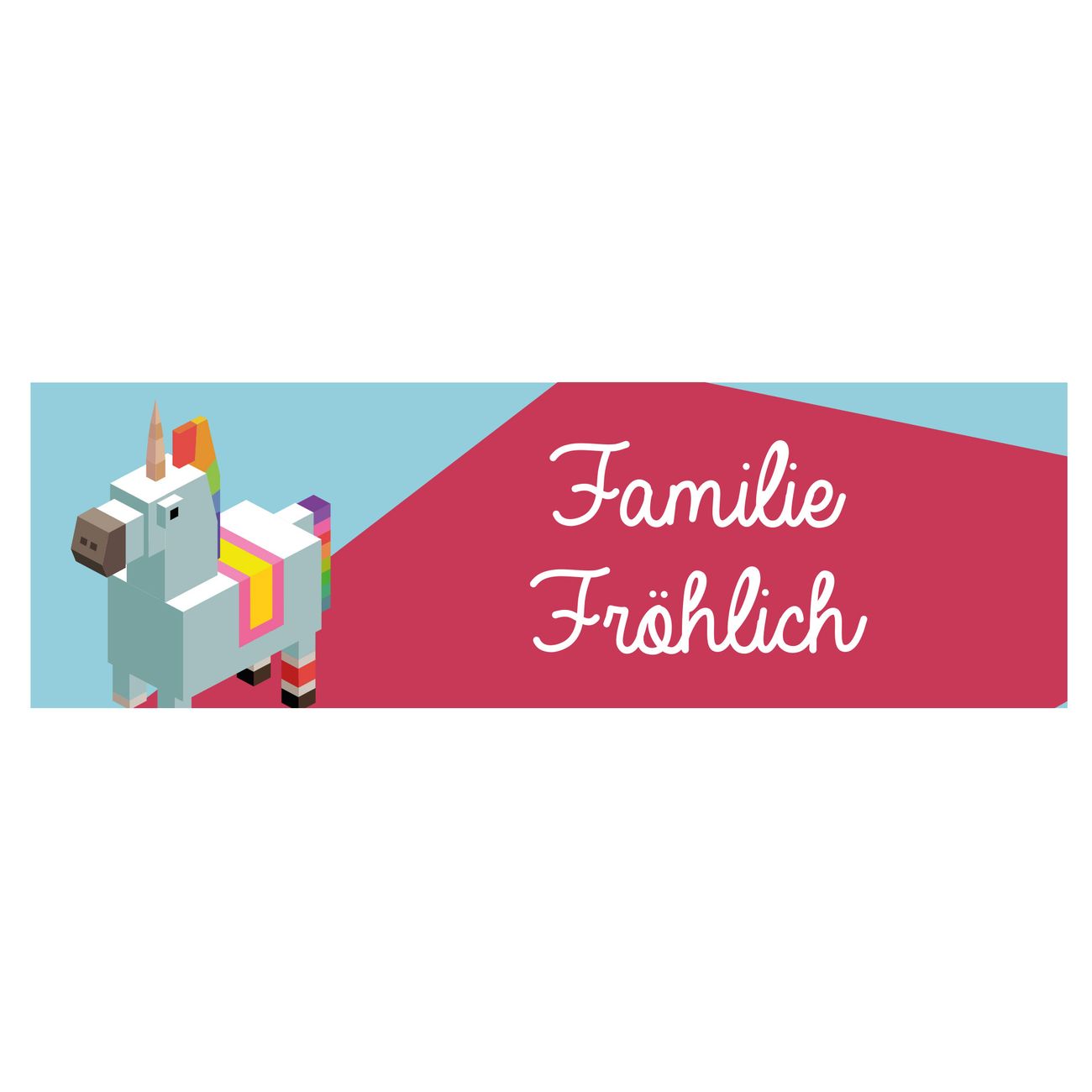 Briefkasten Selbstklebendes Namensschild Einhorn