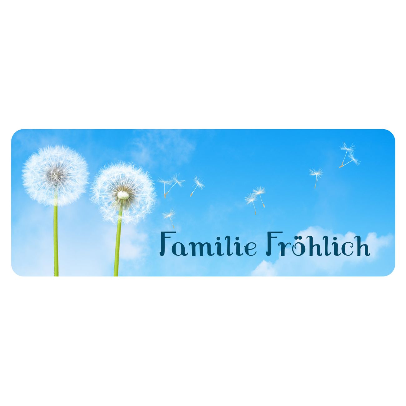 Briefkasten Selbstklebendes Namensschild Pusteblumen