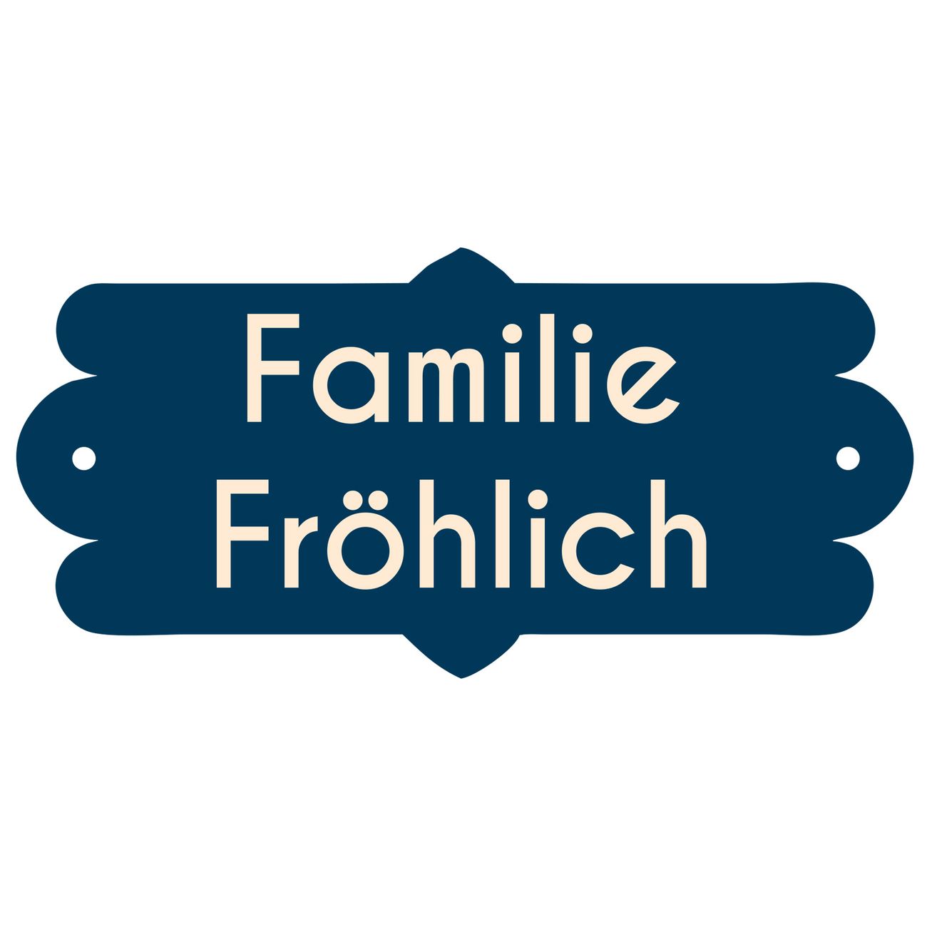 Briefkasten Selbstklebendes Namensschild Blaues Schild