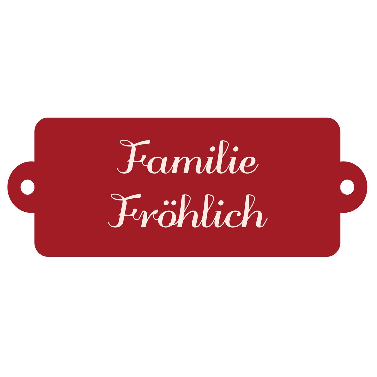 Briefkasten Selbstklebendes Namensschild Rotes Schild