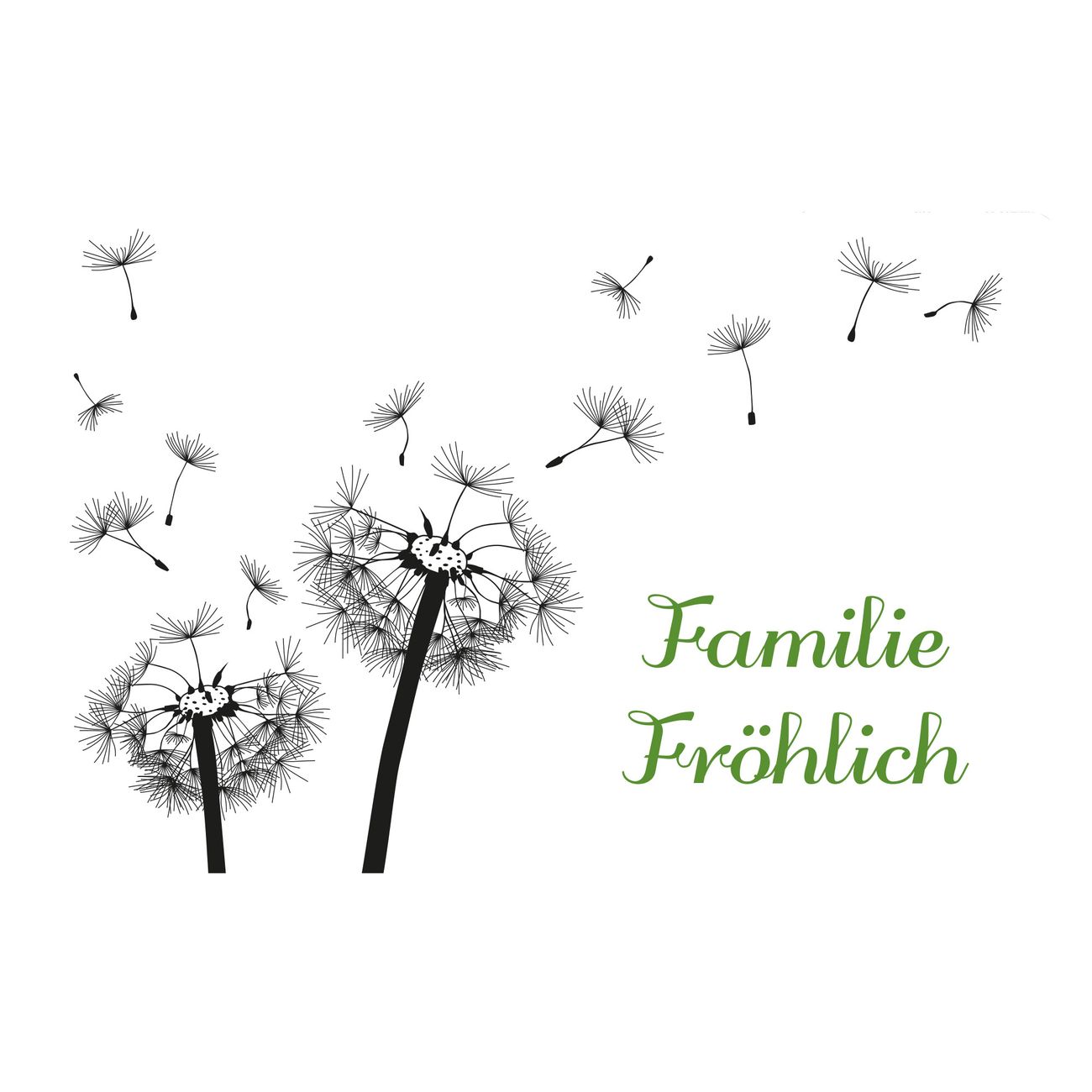 Briefkasten Selbstklebendes Namensschild Pusteblume