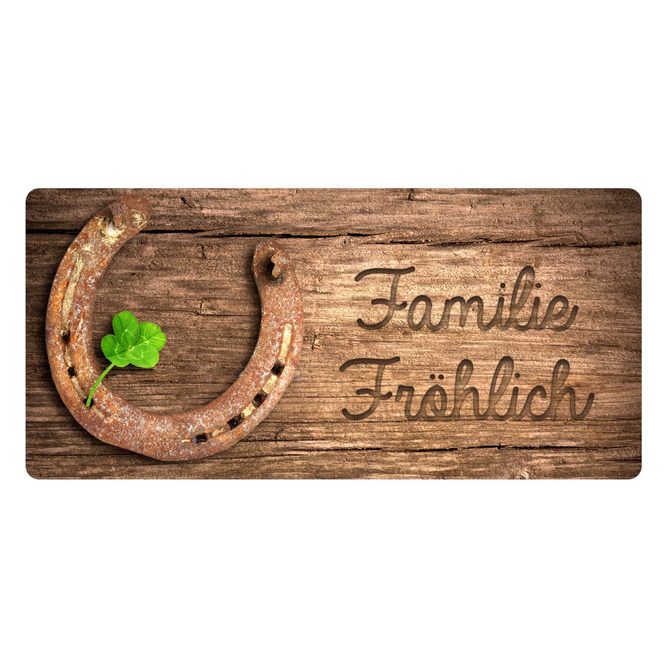 Briefkasten Selbstklebendes Namensschild Glück im Haus