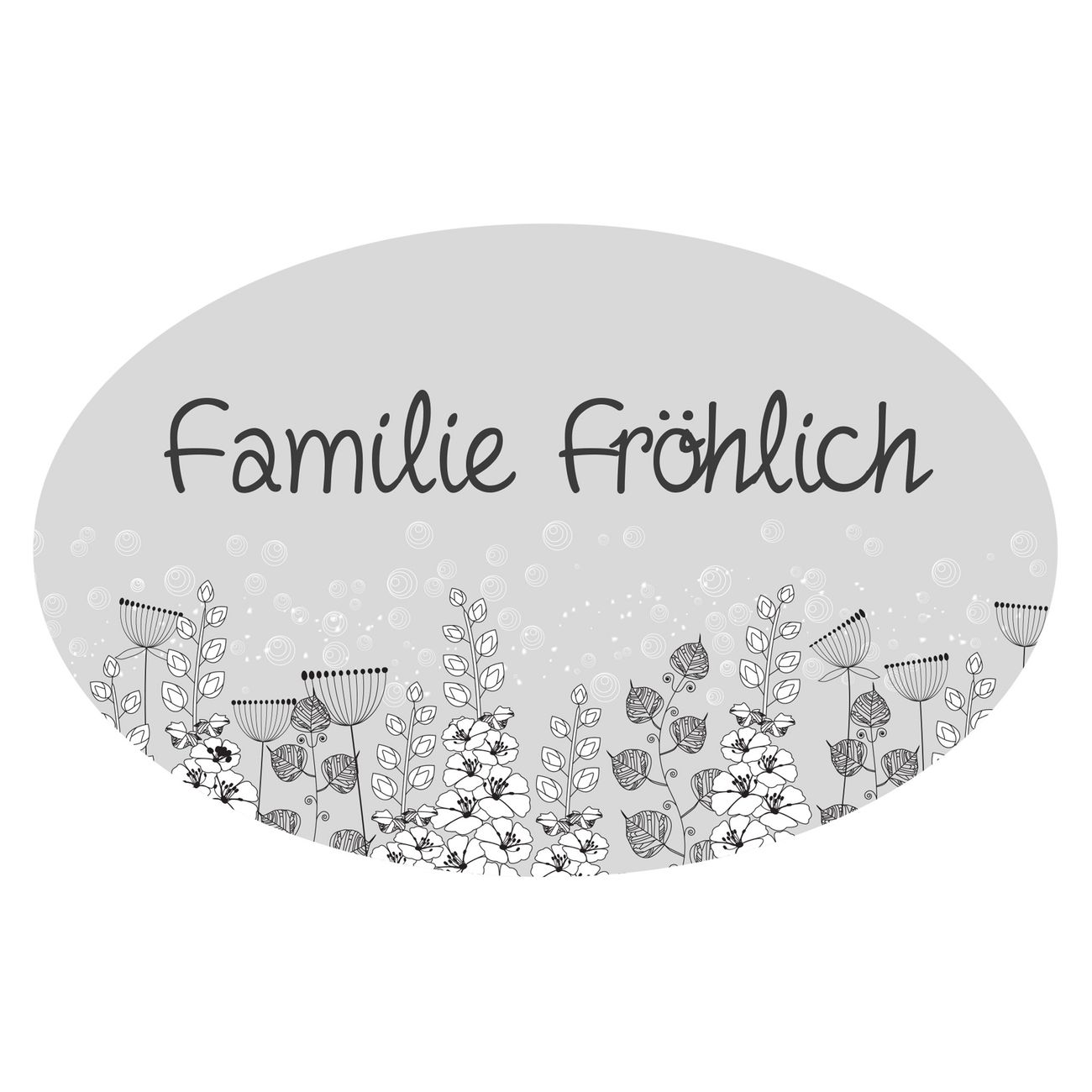 Briefkasten Selbstklebendes Namensschild Blumenweg