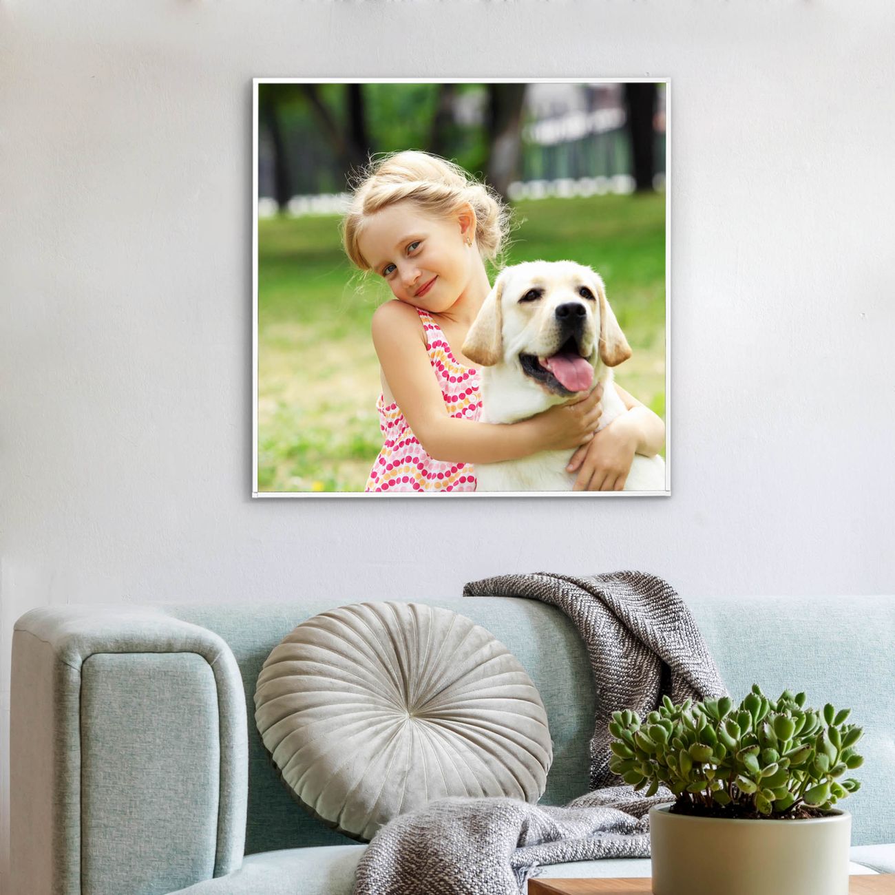 banjado Motivlichtdecke LED Deckenleuchte flach, Deckenpanel, Rasterdeckenleuchte Beleuchtung für Büro oder Praxis mit Motiv 