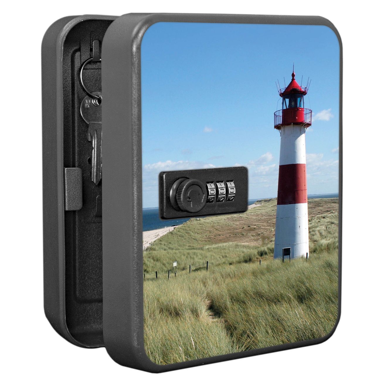 Schlüsselkasten abschließbar Motiv Leuchtturm Klein