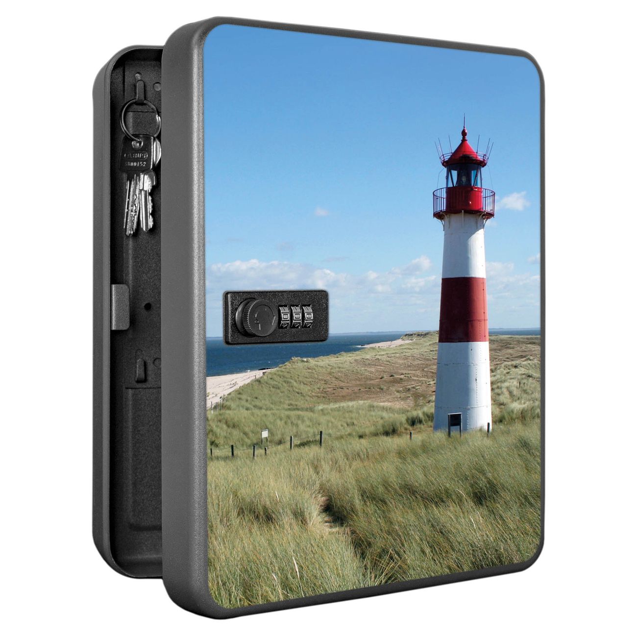 Schlüsselkasten abschließbar Motiv Leuchtturm Groß