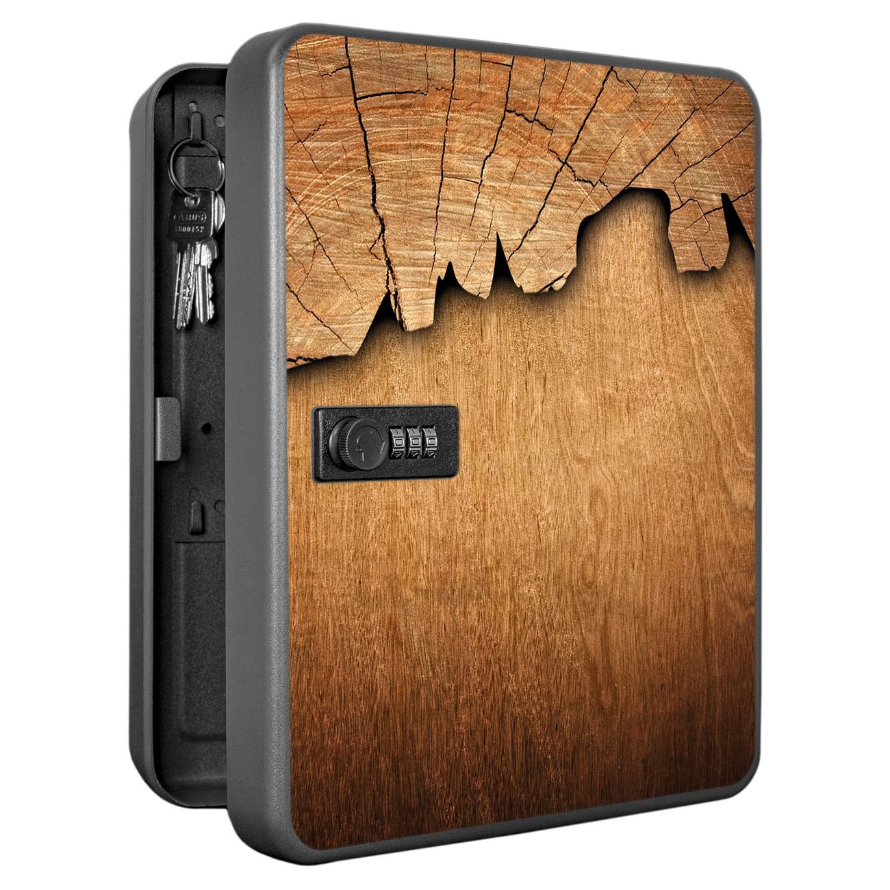 Schlüsselkasten abschließbar Motiv Holz Groß