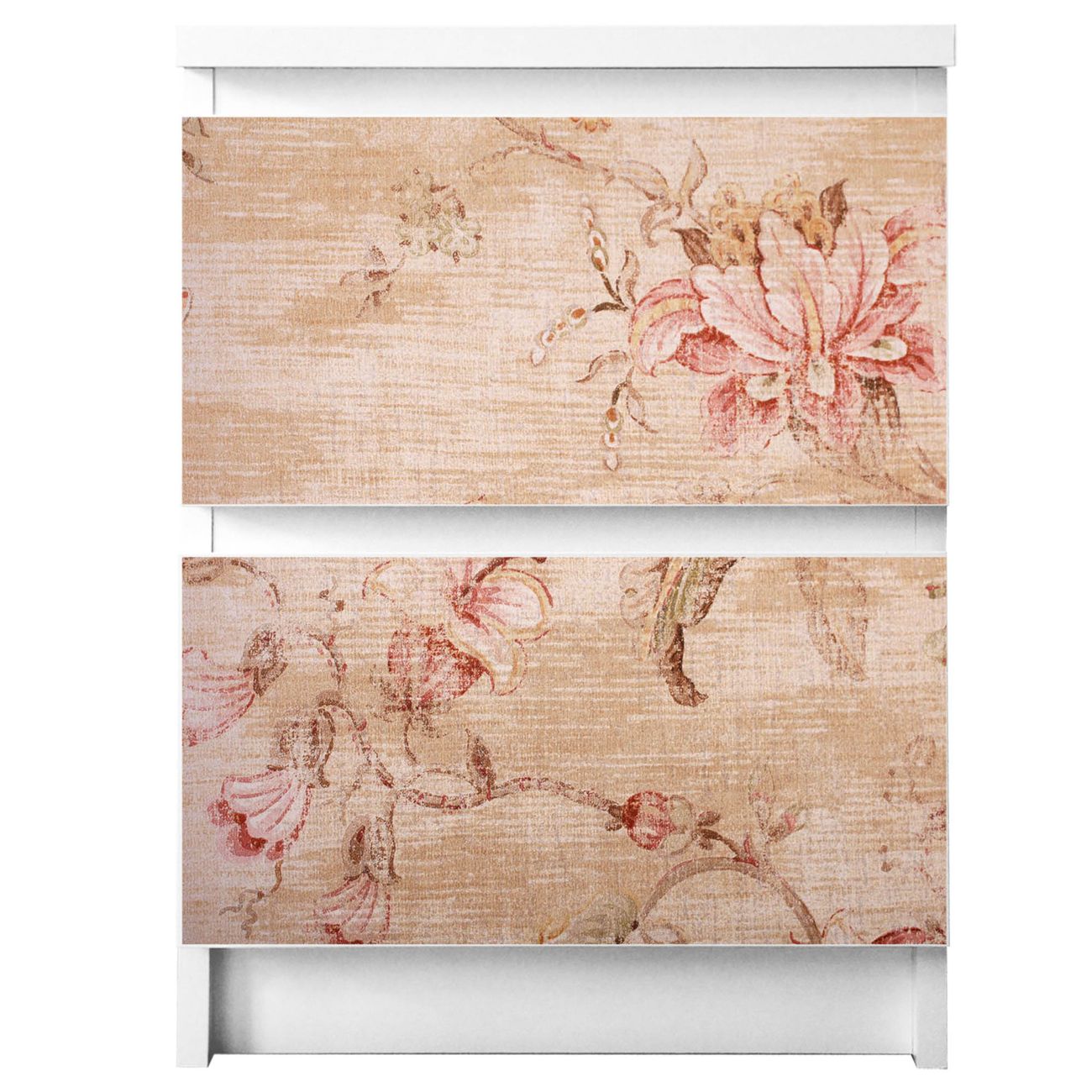 banjado selbstklebende Möbelfolie für IKEA MALM Kommode für 2 Schubladen Schubladen, Schrankfolien mit Motiv Verschwindend, Möbelfolie Malm für Kinderzimmer