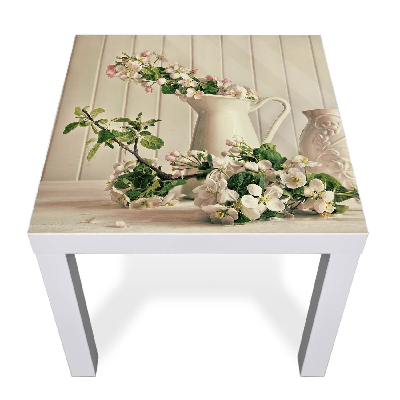 Glas Abdeckplatte IKEA LACK Stillleben Kirschblüten