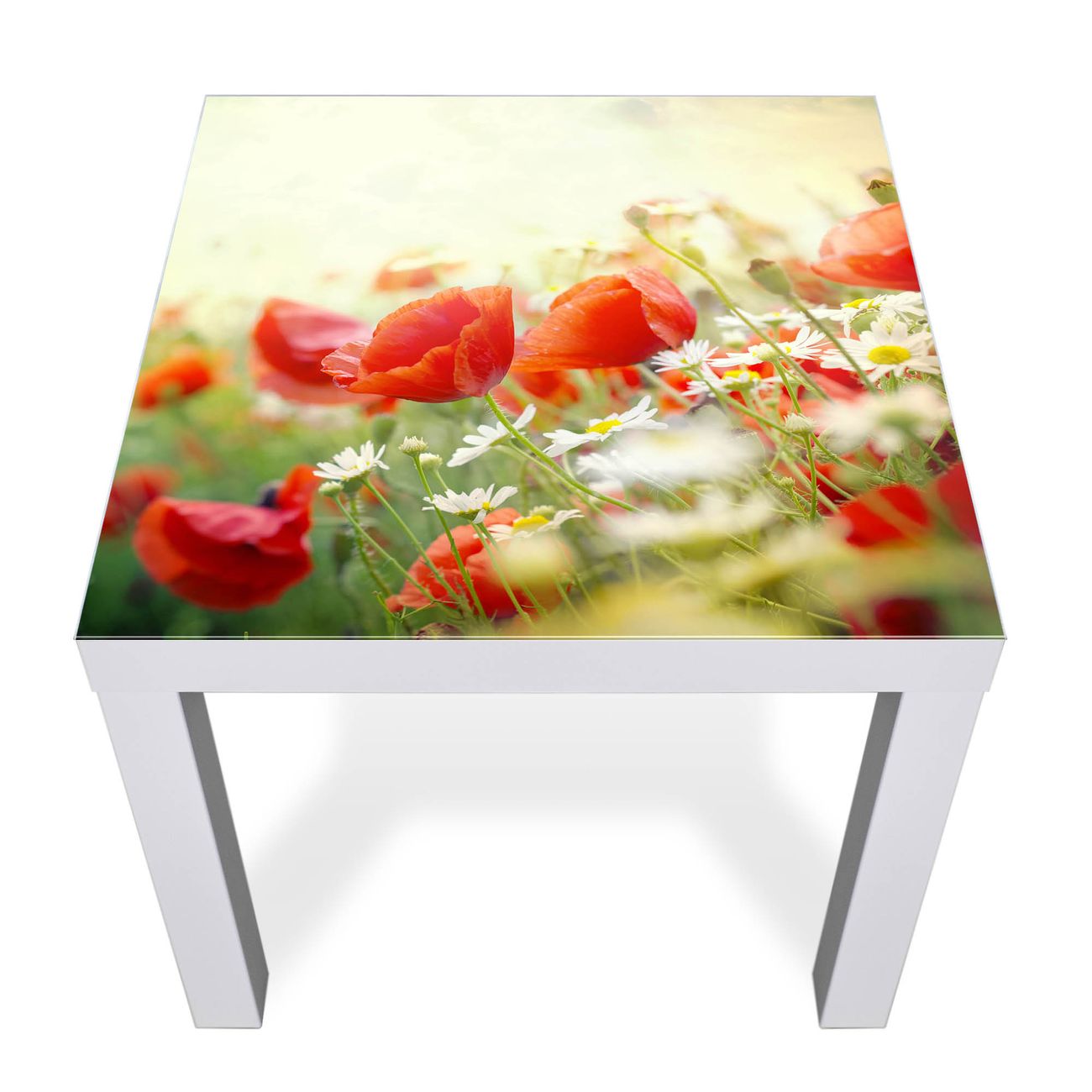 Glas Abdeckplatte IKEA LACK Kamille Und Mohn